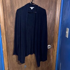 Liz Claiborne Navy Open Front Cardigan